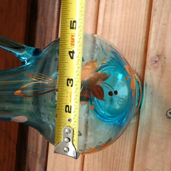 VTG Romania Blue Aqua Decanter & 5 Cordial Glass - Picture 16 of 16